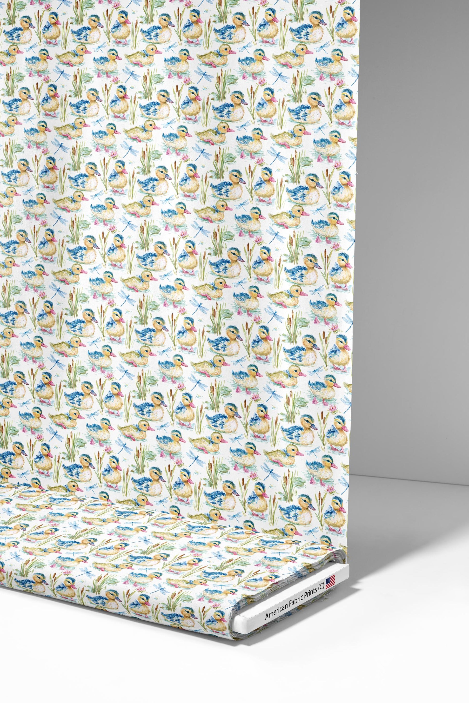 Preppy Ducklings Fabric - Shop now at American Fabric Prints