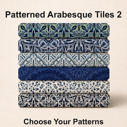 Patterned Arabesque Tiles 2 Fabric Bundle Set - Shop now at American Fabric Prints