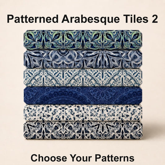 Patterned Arabesque Tiles 2 Fabric Bundle Set - Shop now at American Fabric Prints