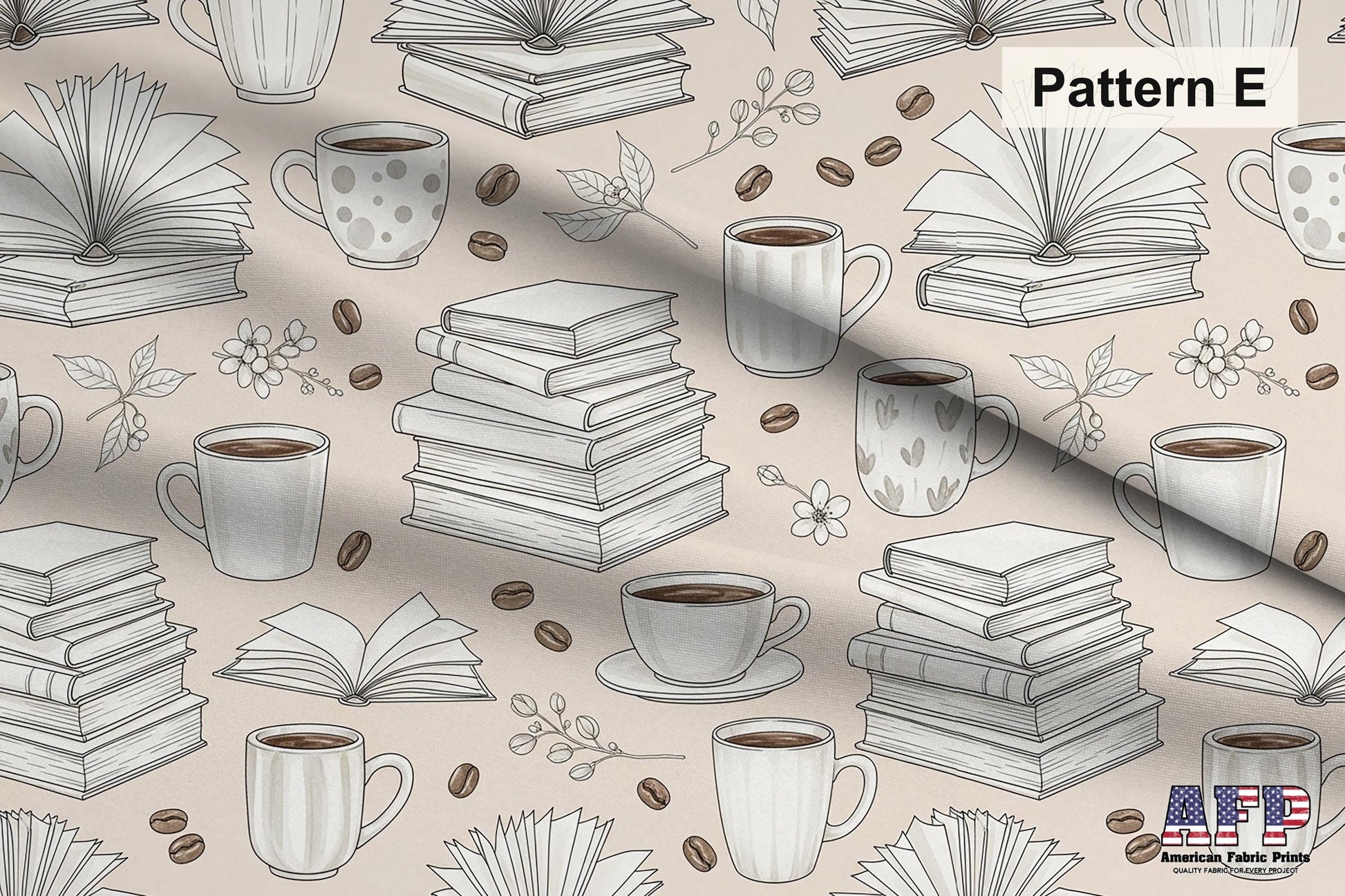 Coffee + Books Fabric Bundle Set - Shop now at American Fabric Prints