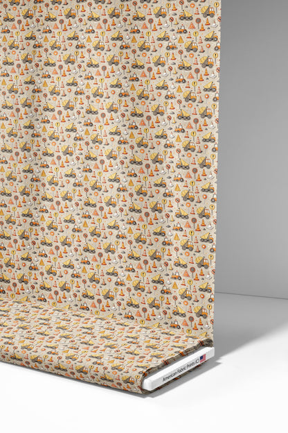 Road Construction Crew Fabric - Shop now at American Fabric Prints