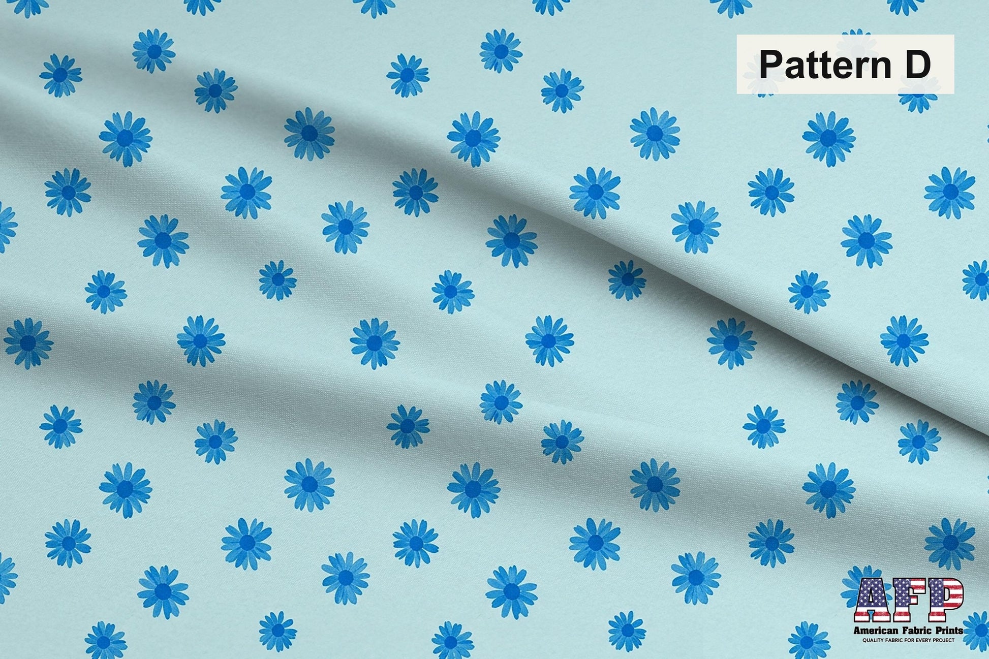 Blue and Orange Daisies Fabric Bundle Set - Shop now at American Fabric Prints