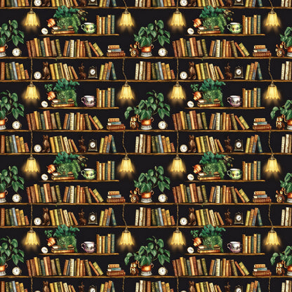 Green Library Fabric - Shop now at American Fabric Prints