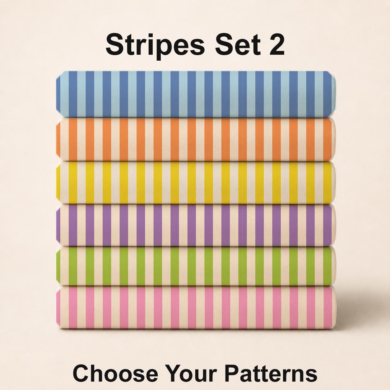 Stripes Fabric Set # 2. Choose Your Patterns. Shop now at American Fabric Prints.