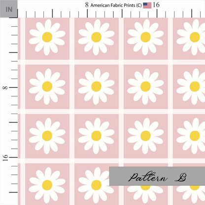 Coquette Pink Quilting Fabric | Pink Fabric Coordinates | Pink Nursery Fabric | Daisy Quilt | Cotton Baby Fabric | by American Fabric Prints
