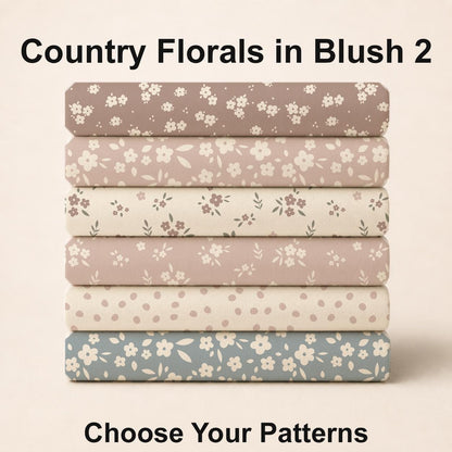 Country Florals in Blush 2 Fabric Bundle Set - Shop now at American Fabric Prints