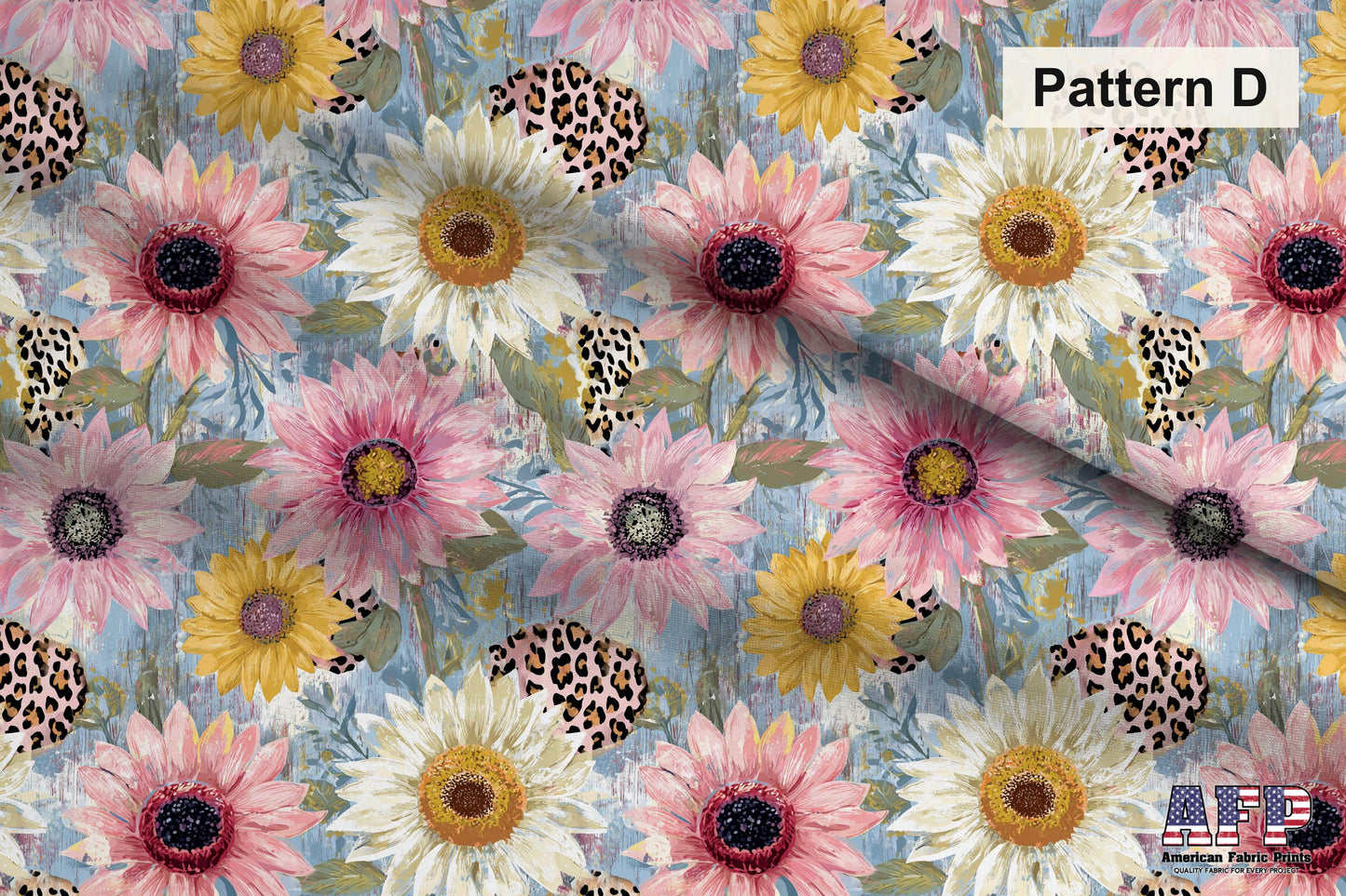 Sunflower Leopard 2 Fabric Bundle Set - Shop now at American Fabric Prints