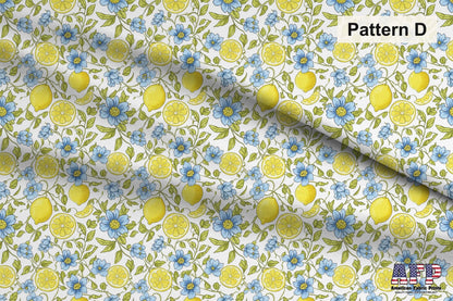 Lemons + Blue 2 Fabric Bundle Set - Shop now at American Fabric Prints