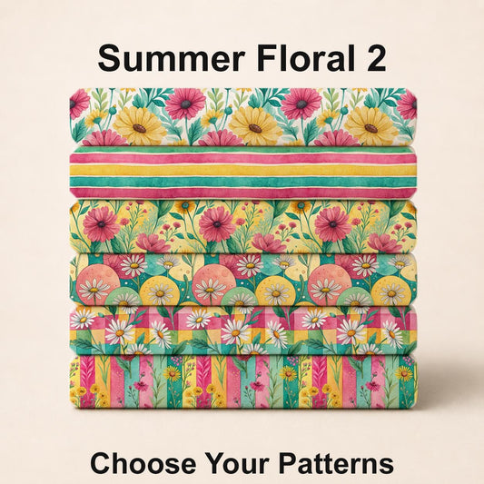 Summer Floral 2 Fabric Bundle Set - Shop now at American Fabric Prints