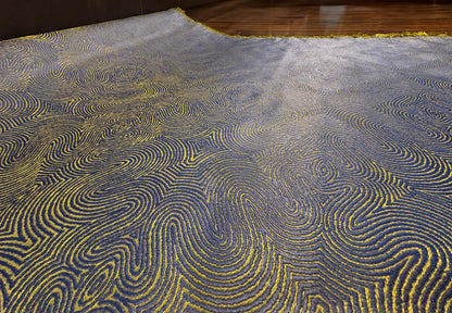 Fabricut Patina in Cobalt Colorway. Premium Modern Contemporary Jacquard Fabric for Upholstery. Shop now at American Fabric Prints.