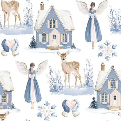 Blue Winter Fabric - Shop now at American Fabric Prints