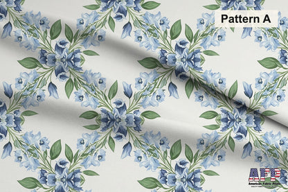 Blue Floral 1 Fabric Bundle Set - Shop now at American Fabric Prints