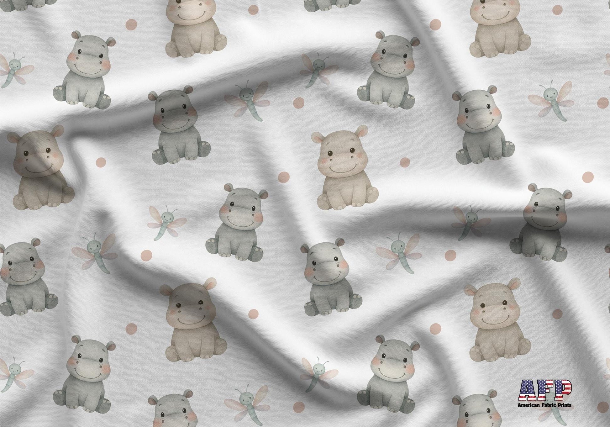 Little Hippos Fabric - Shop now at American Fabric Prints