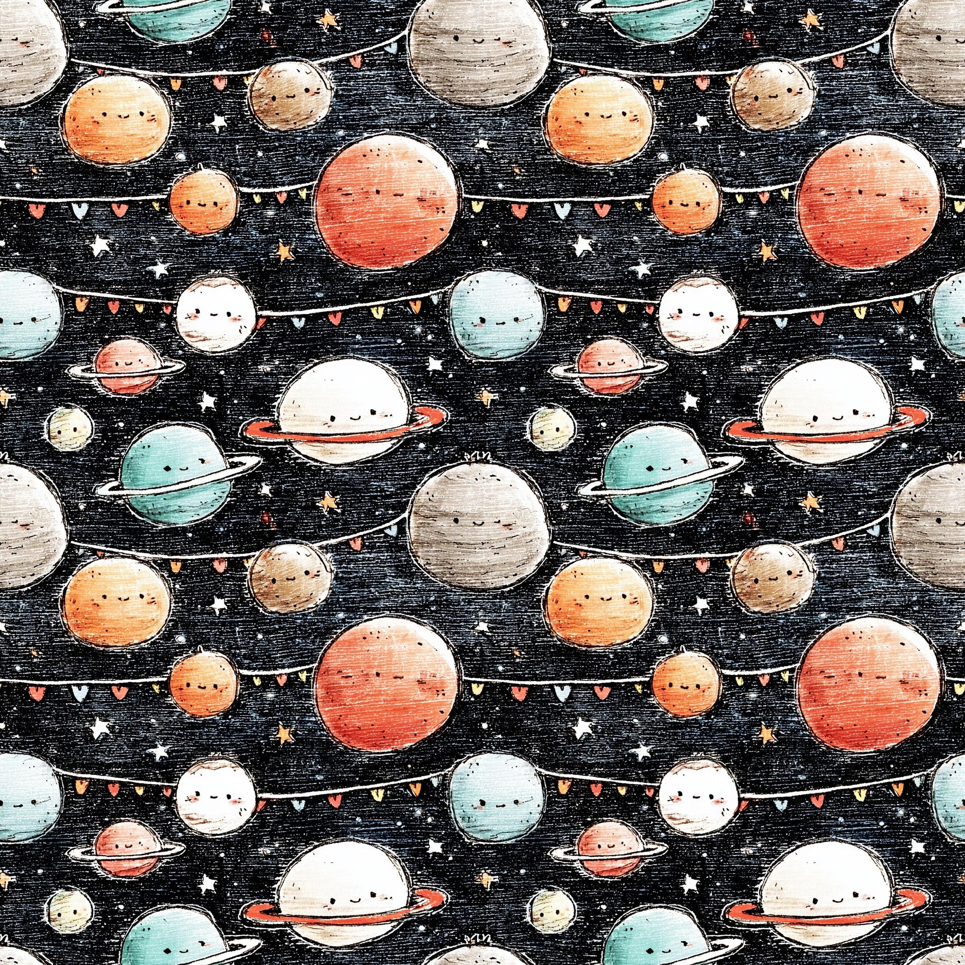 Space Doodles Fabric - Shop now at American Fabric Prints