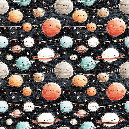 Space Doodles Fabric - Shop now at American Fabric Prints