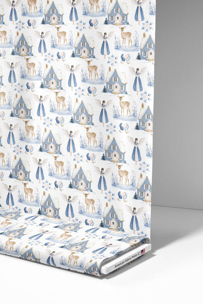 Blue Winter Fabric - Shop now at American Fabric Prints