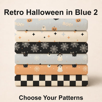 Retro Halloween in Blue 2 Fabric Bundle Set - Shop now at American Fabric Prints
