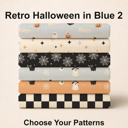 Retro Halloween in Blue 2 Fabric Bundle Set - Shop now at American Fabric Prints