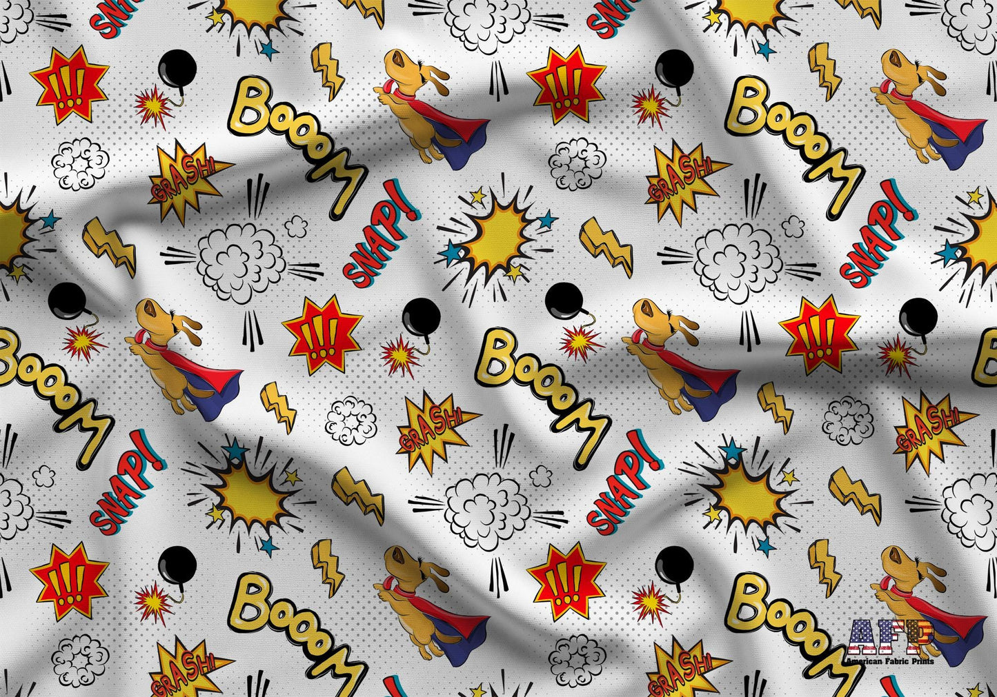 Super Dog Comics Fabric - Shop now at American Fabric Prints