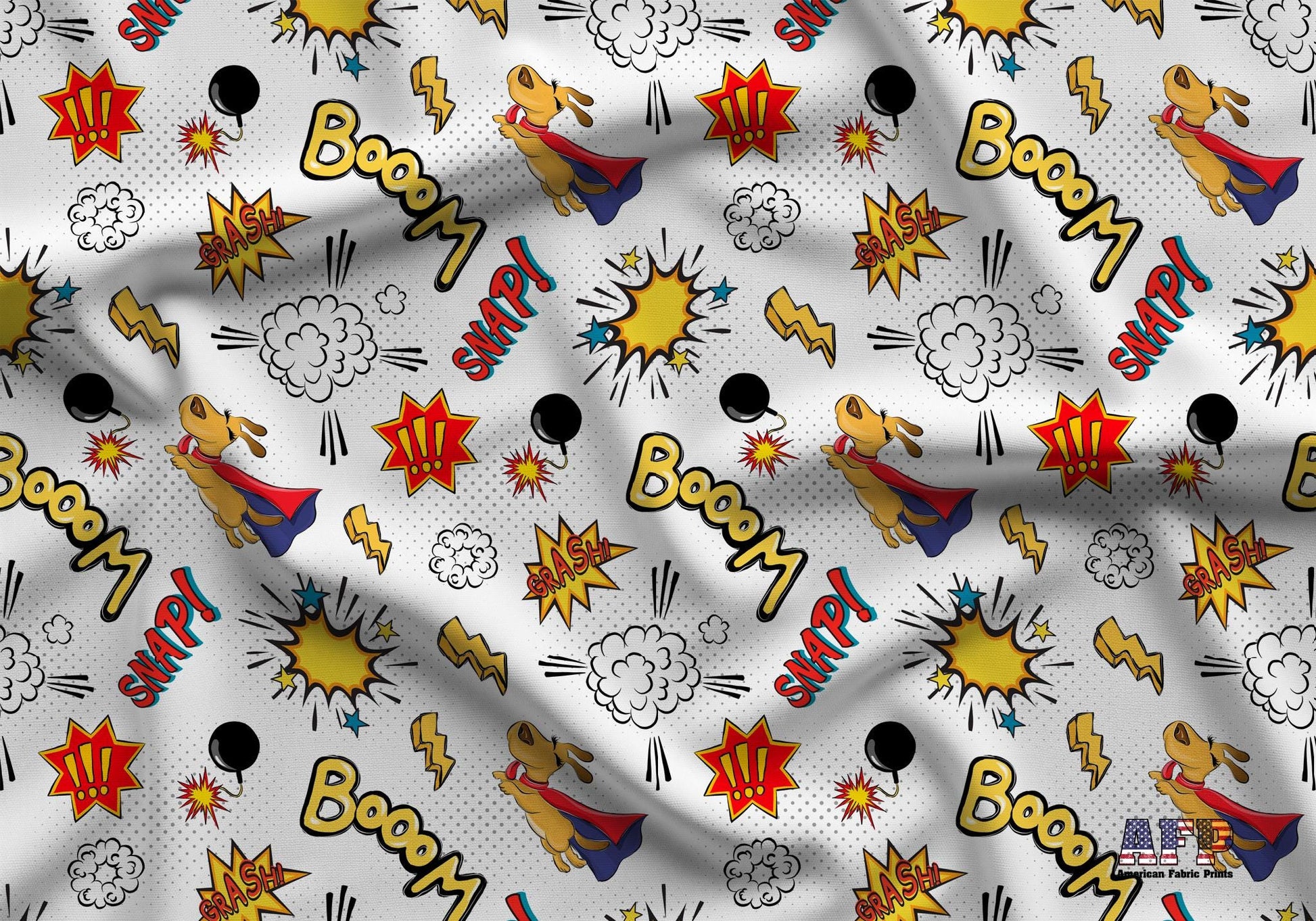 Super Dog Comics Fabric - Shop now at American Fabric Prints