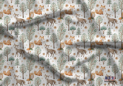 Woodland Forest Fabric - Shop now at American Fabric Prints