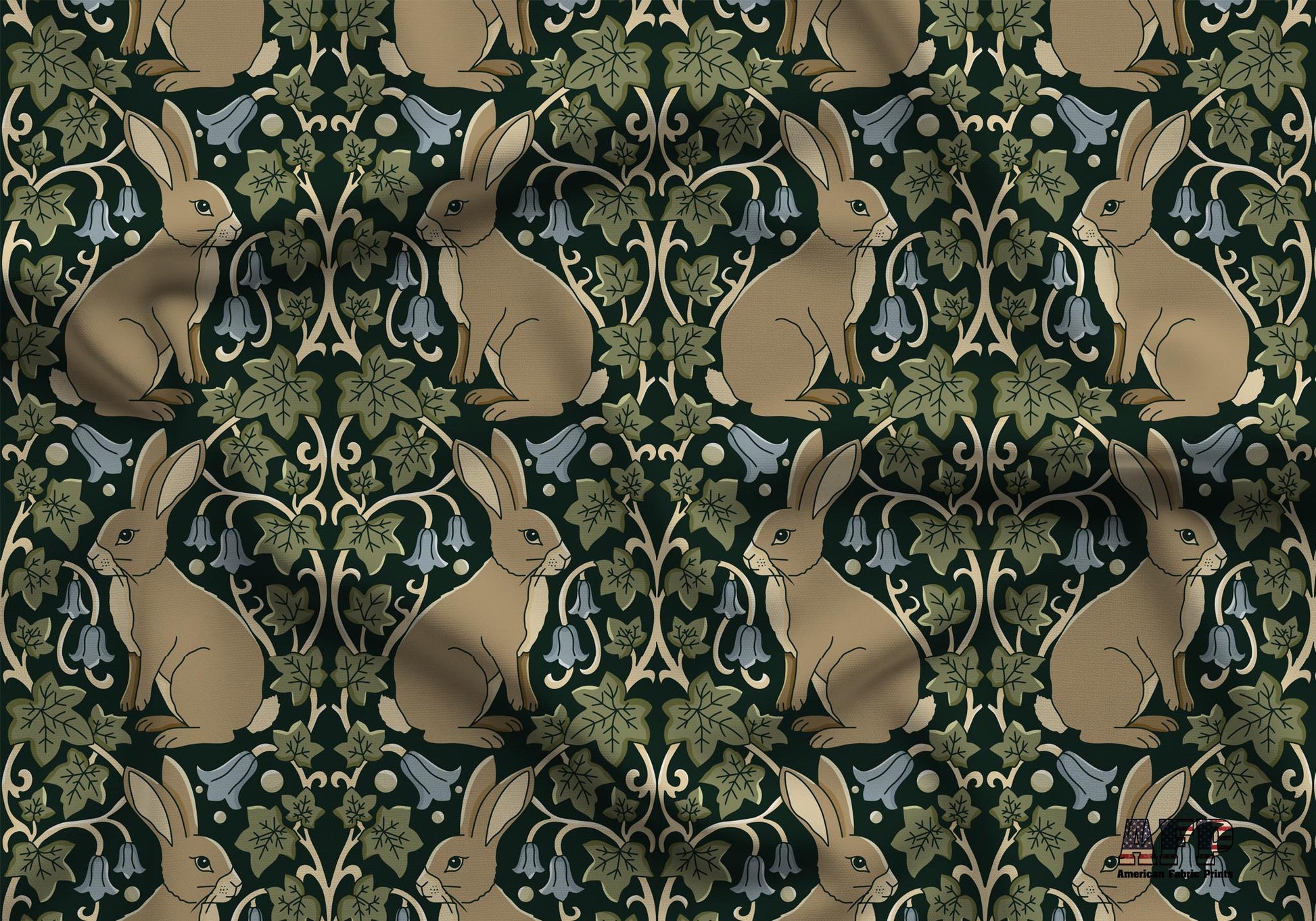 Bluebell Hare Fabric - Shop now at American Fabric Prints