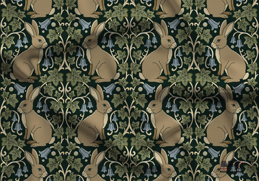 Bluebell Hare Fabric - Shop now at American Fabric Prints