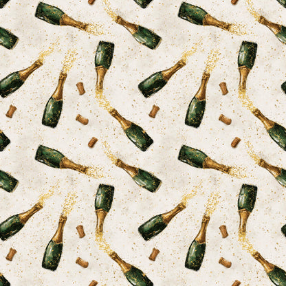 Vintage New Years Fabric - Shop now at American Fabric Prints