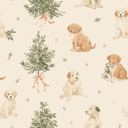 A Dogs Christmas Fabric - Shop now at American Fabric Prints