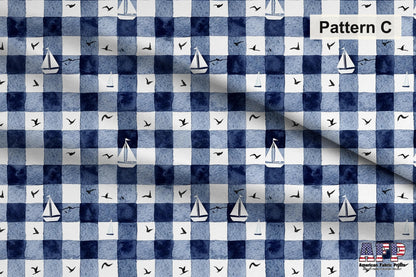 Blue Sailboat 4 Fabric Bundle Set - Shop now at American Fabric Prints