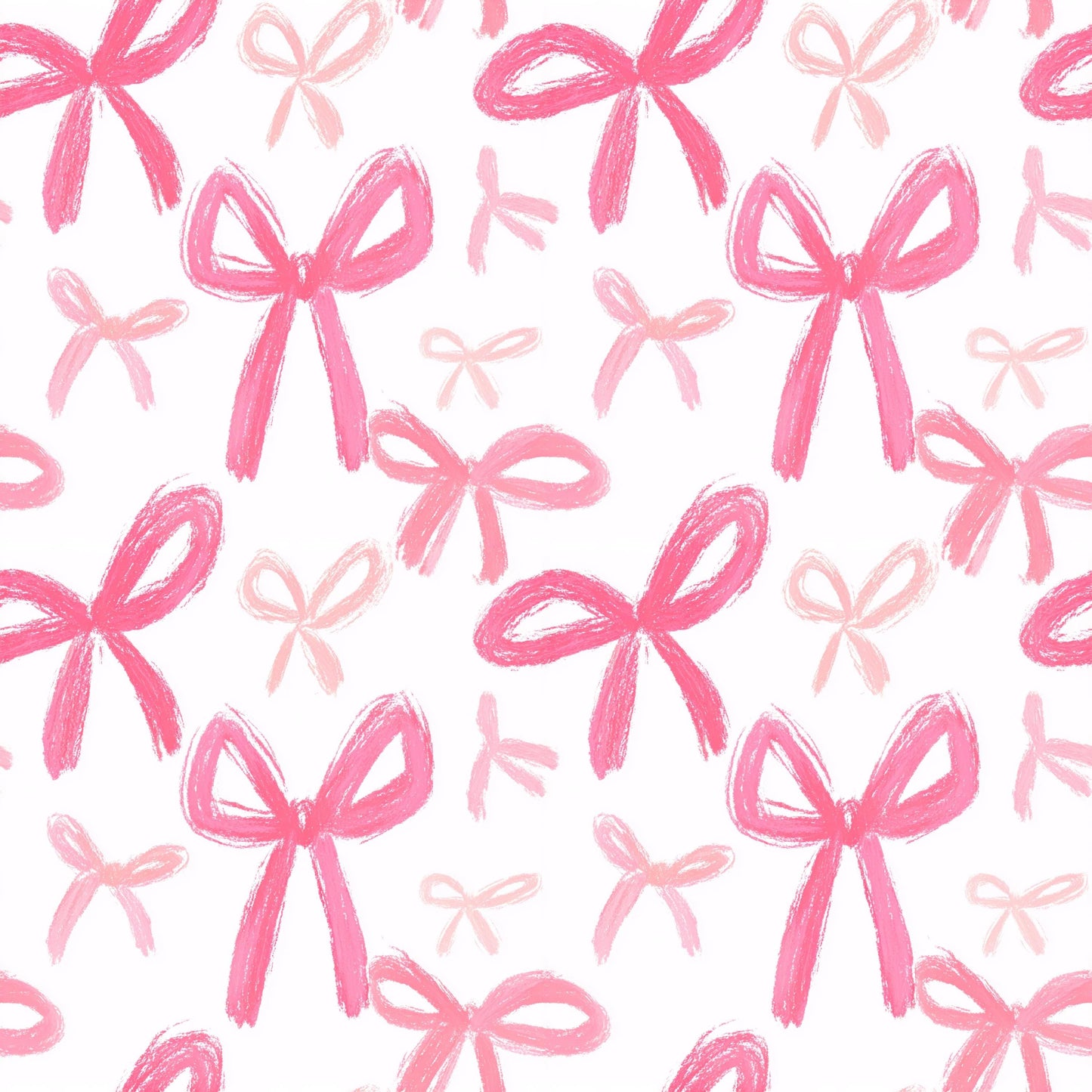 Sketchy Pink Bows Fabric - Shop now at American Fabric Prints