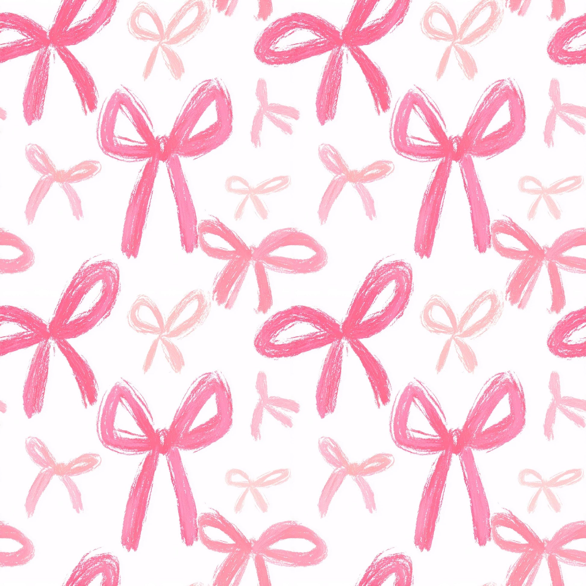 Sketchy Pink Bows Fabric - Shop now at American Fabric Prints
