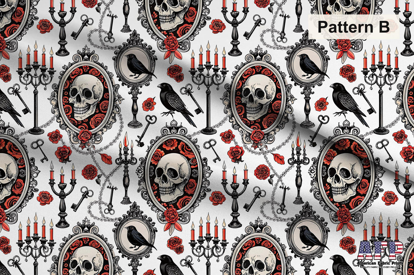 Playful Gothic Skulls Fabric Bundle Set - Shop now at American Fabric Prints