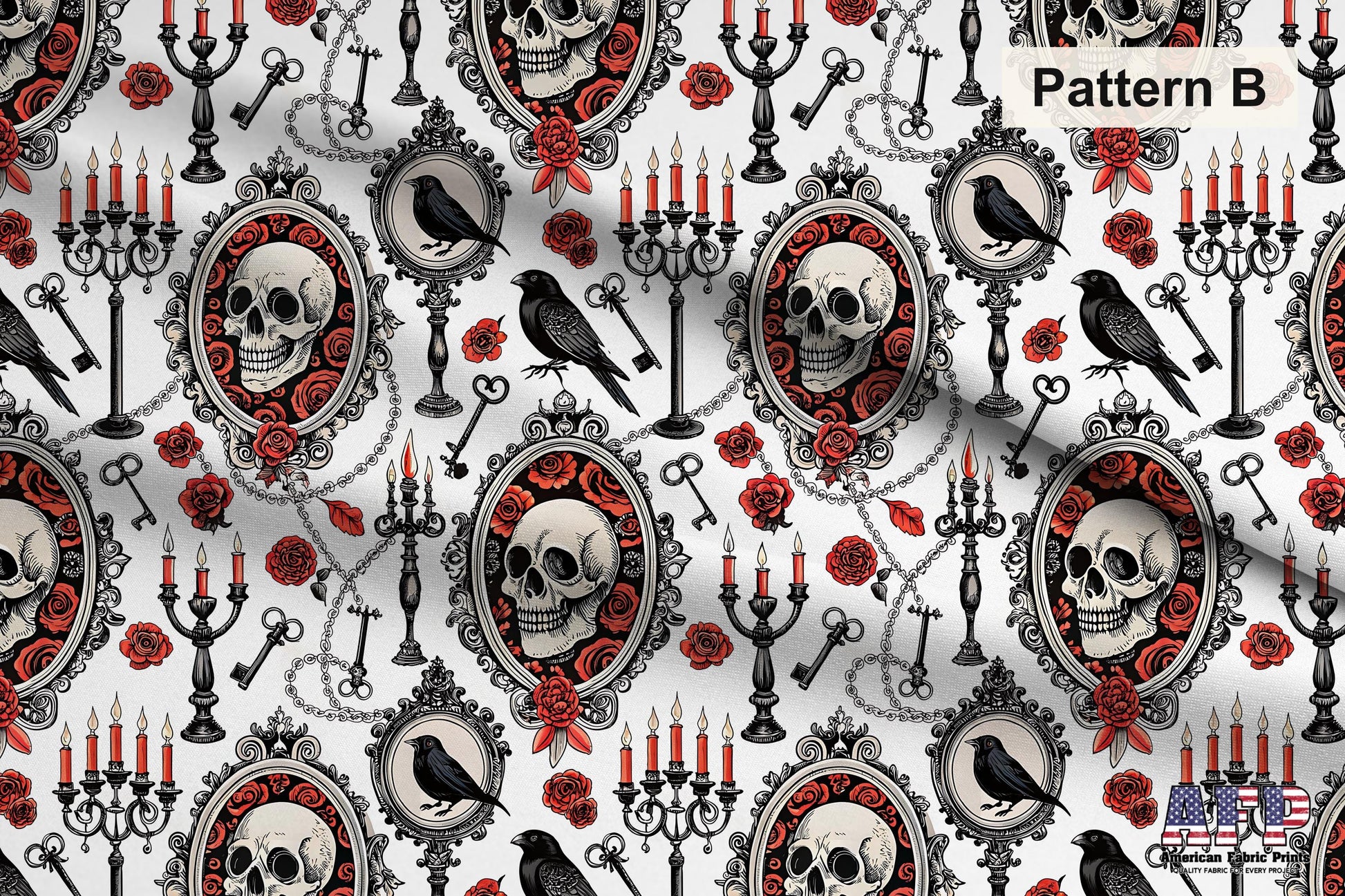 Playful Gothic Skulls Fabric Bundle Set - Shop now at American Fabric Prints