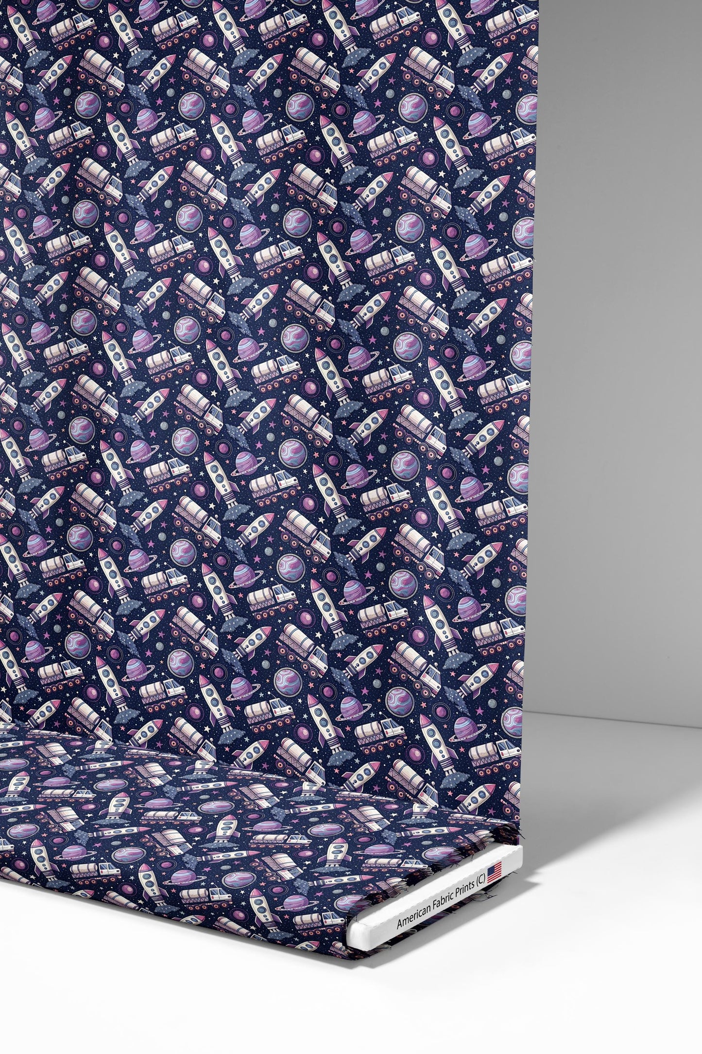 Space Travel Fabric - Shop now at American Fabric Prints