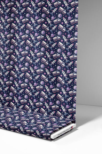 Space Travel Fabric - Shop now at American Fabric Prints