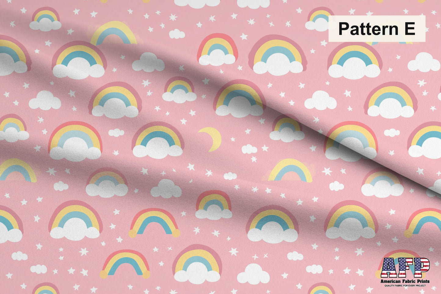 Bears, Clouds, & Stars Fabric Set.  Choose Your Patterns. Pattern E shown. Shop now at American Fabric Prints.