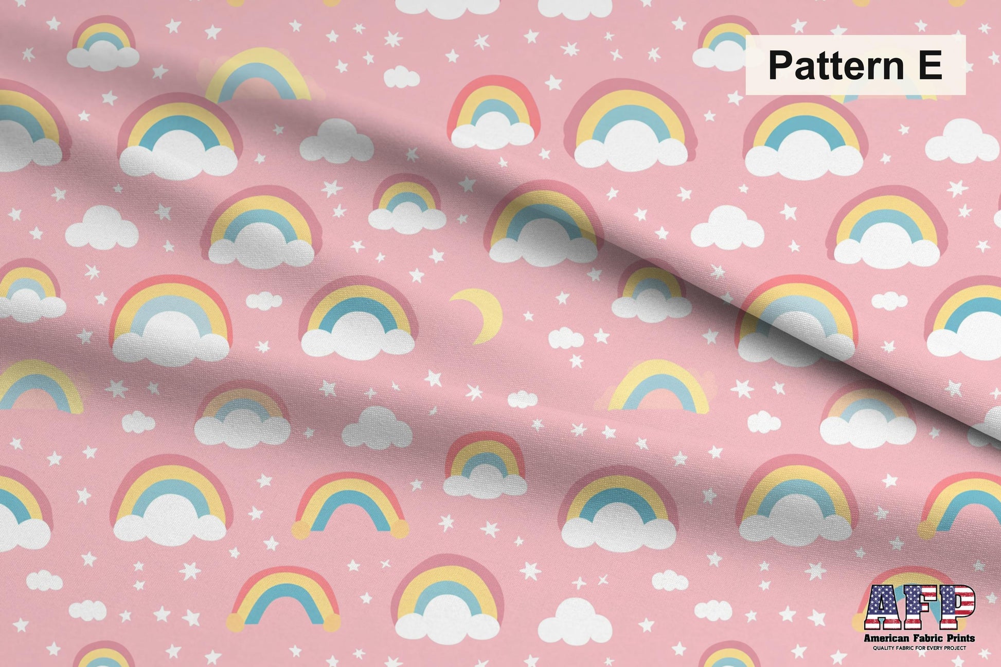 Bears, Clouds, & Stars Fabric Set.  Choose Your Patterns. Pattern E shown. Shop now at American Fabric Prints.