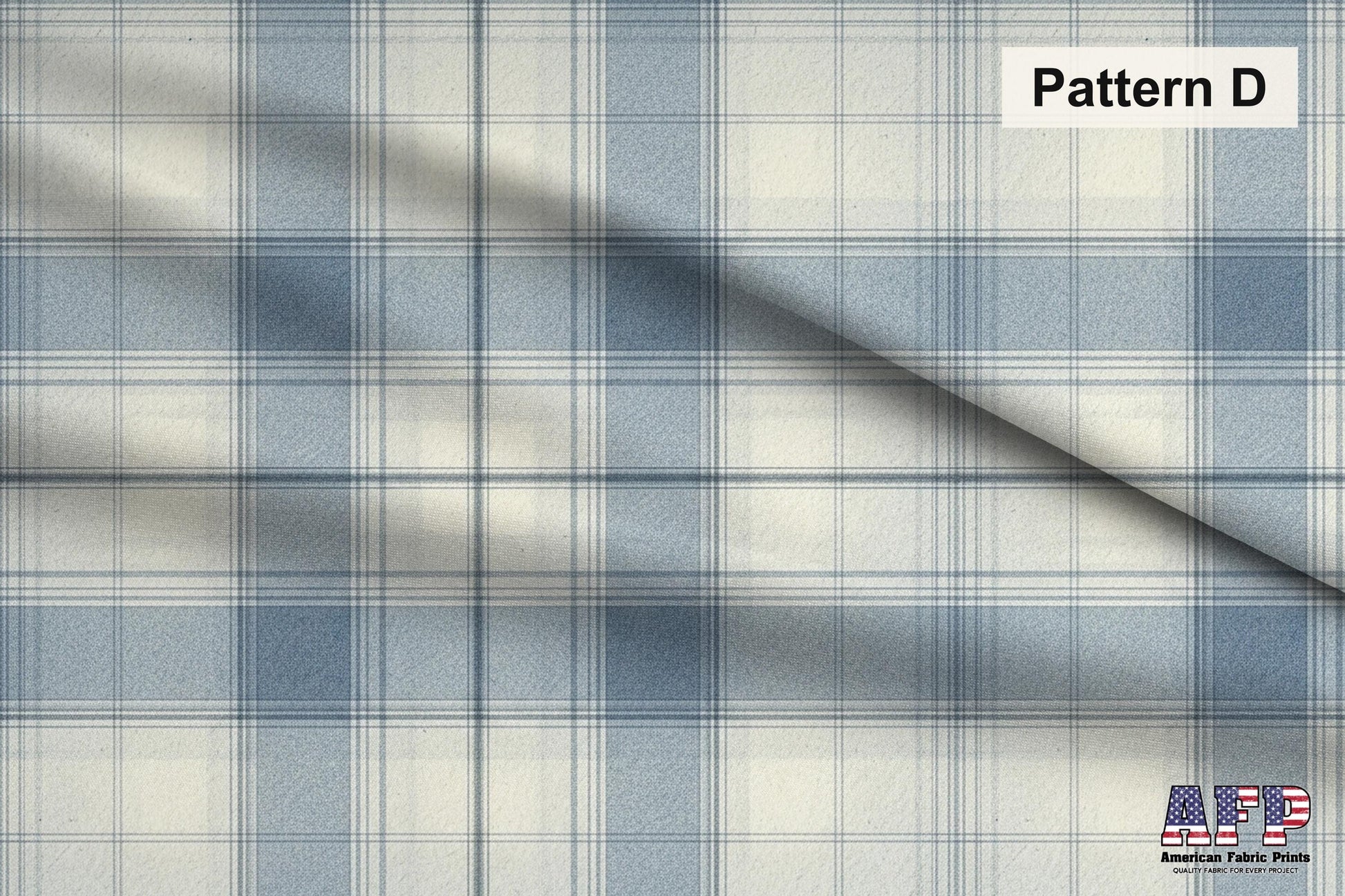 Blue and Beige Plaid 2 Fabric Bundle Set - Shop now at American Fabric Prints