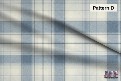 Blue and Beige Plaid 2 Fabric Bundle Set - Shop now at American Fabric Prints