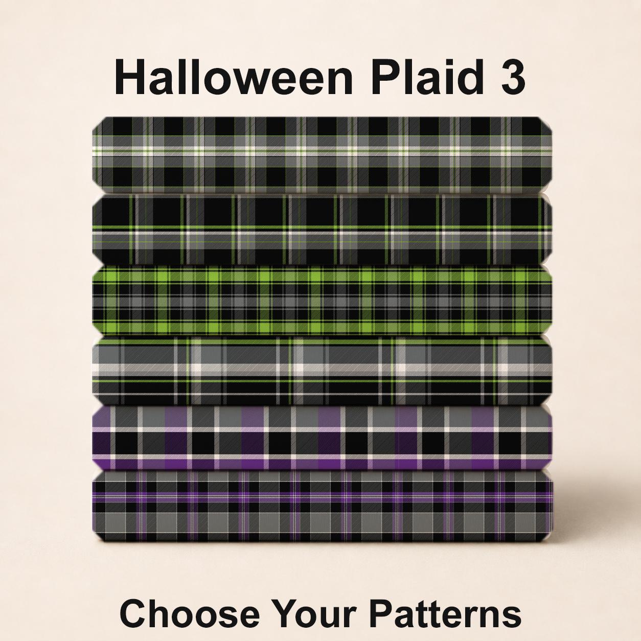 Halloween Plaid 3 Fabric Collection. Shop now at American Fabric Prints.