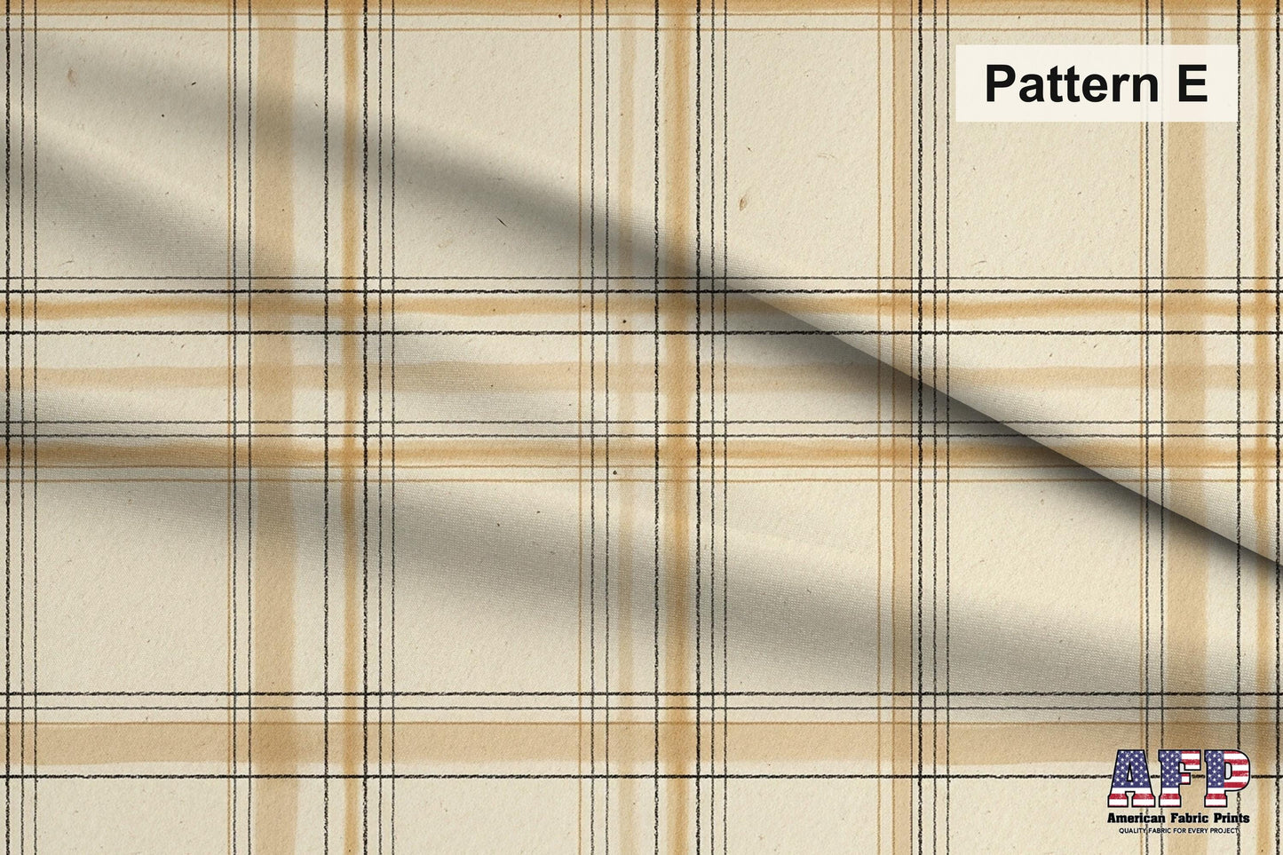 Beige Plaid 3 Fabric Bundle Set - Shop now at American Fabric Prints