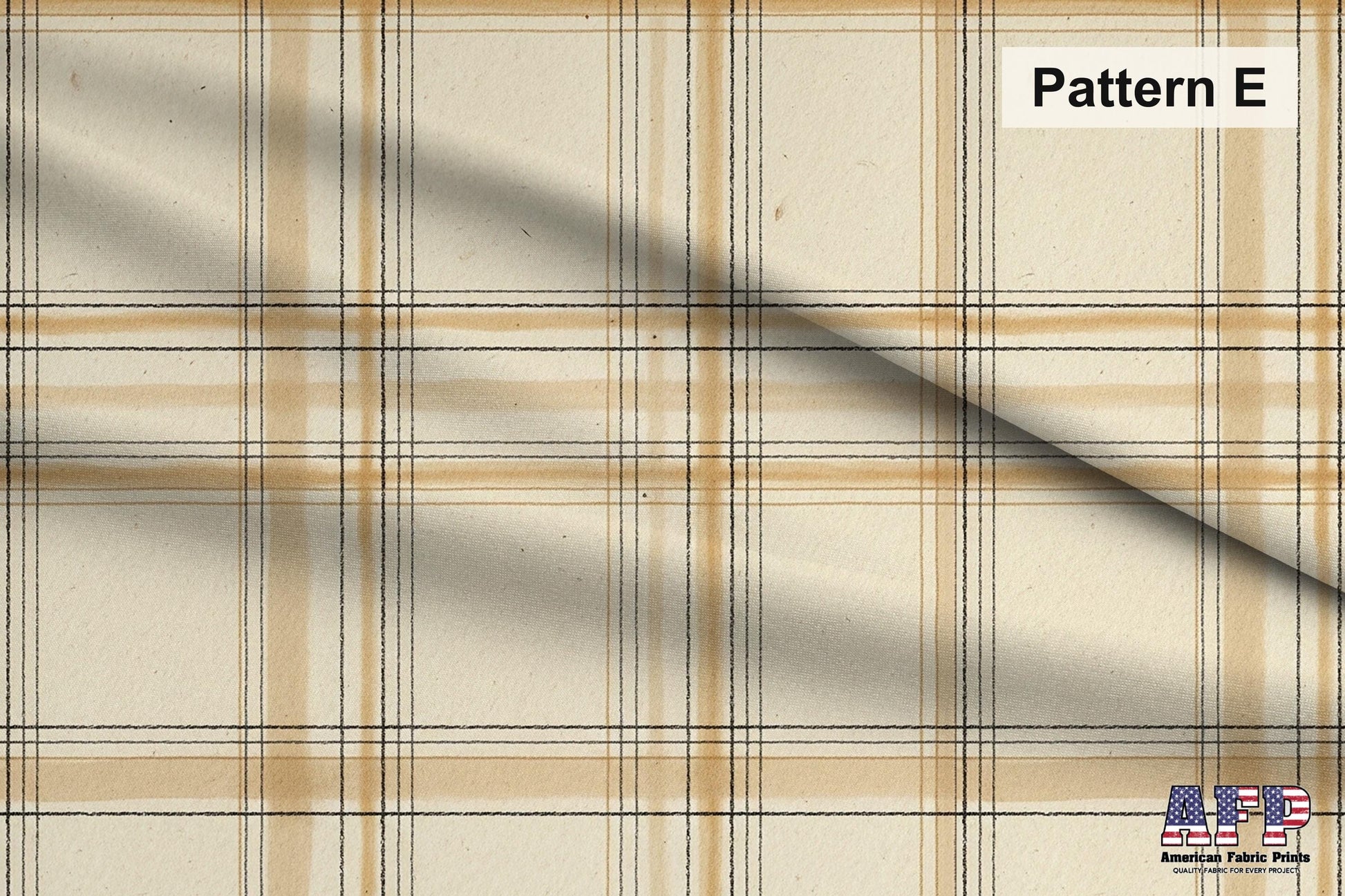 Beige Plaid 3 Fabric Bundle Set - Shop now at American Fabric Prints