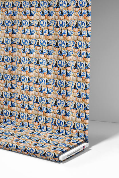 Preppy Pumpkin+Witches Hat Fabric - Shop now at American Fabric Prints