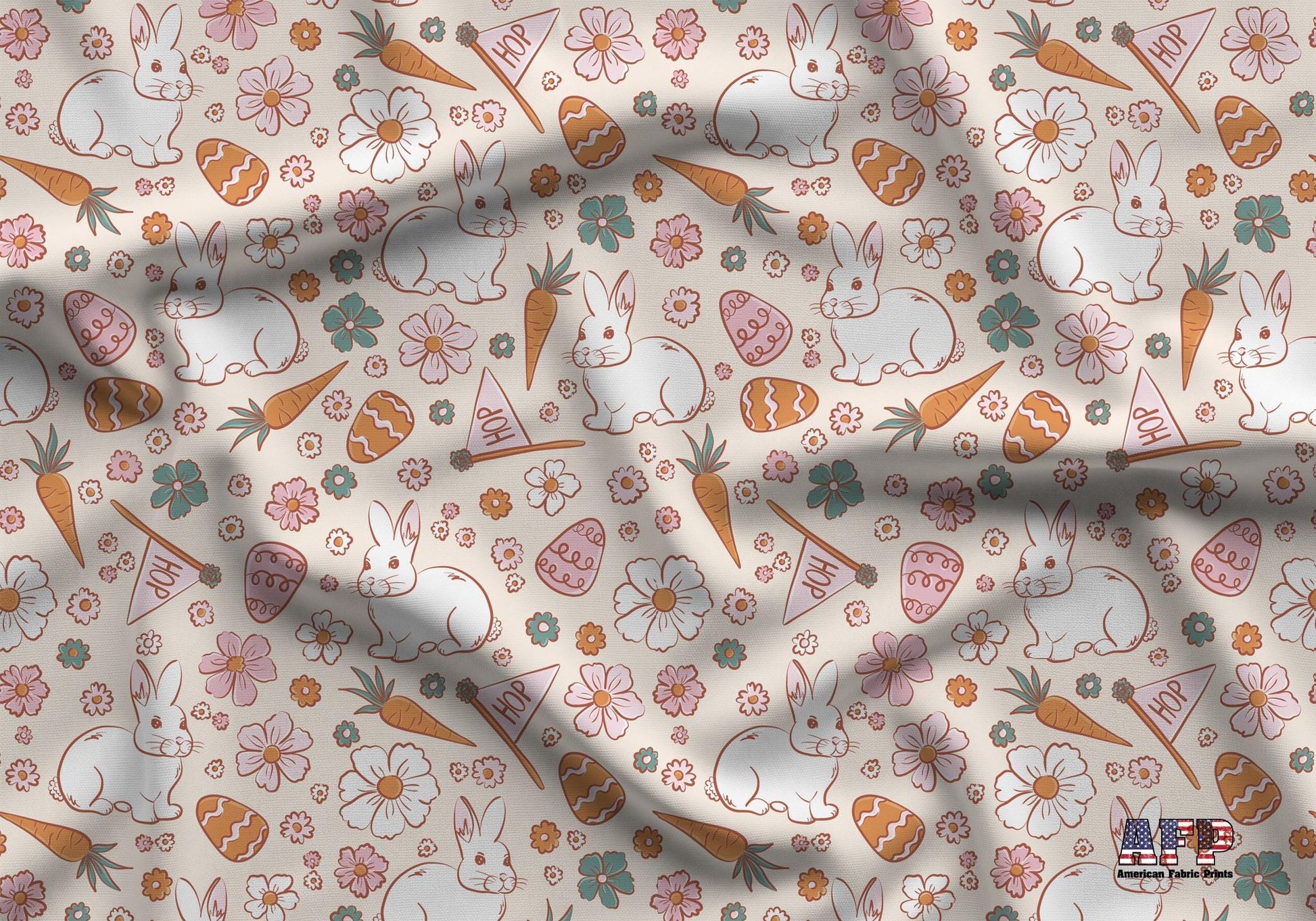 Easter Hop Fabric - Shop now at American Fabric Prints