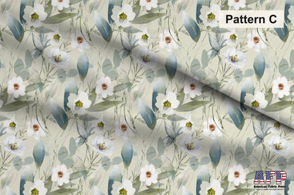 White Floral 2 Fabric Bundle Set - Shop now at American Fabric Prints