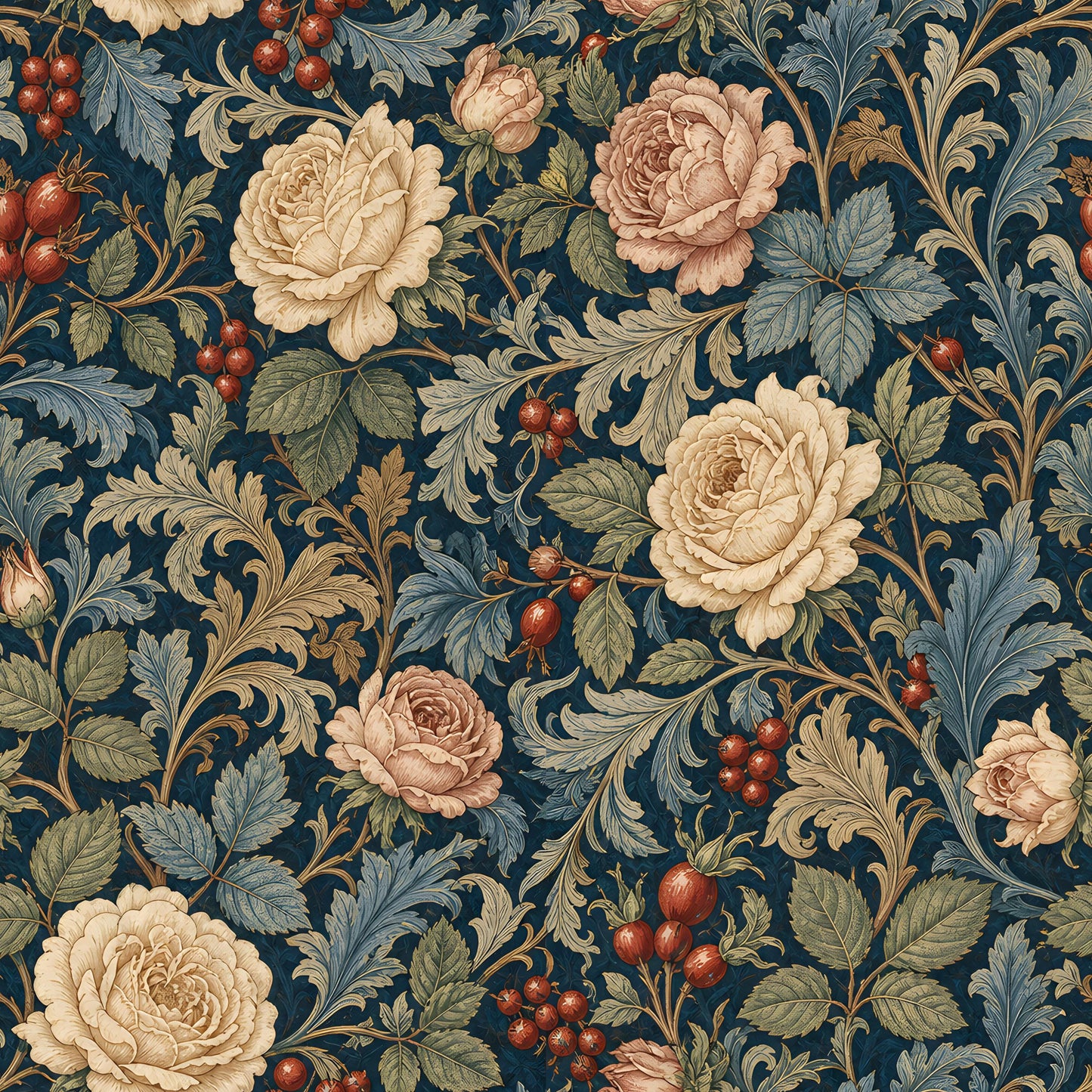 Victorian Rose Floral Fabric - Shop now at American Fabric Prints