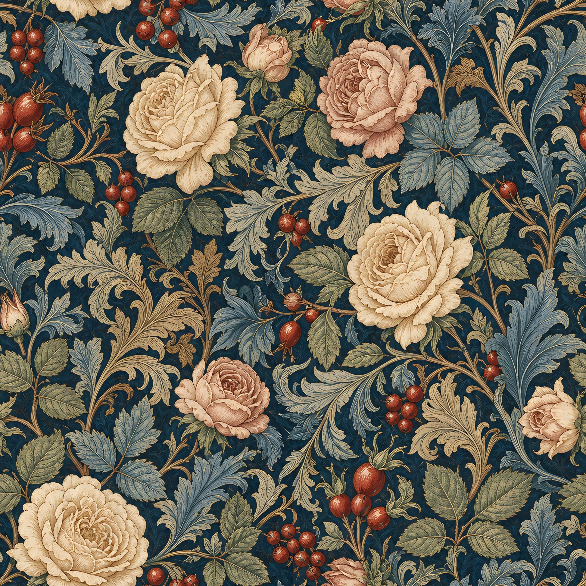 Victorian Rose Floral Fabric - Shop now at American Fabric Prints