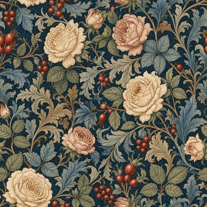 Victorian Rose Floral Fabric - Shop now at American Fabric Prints