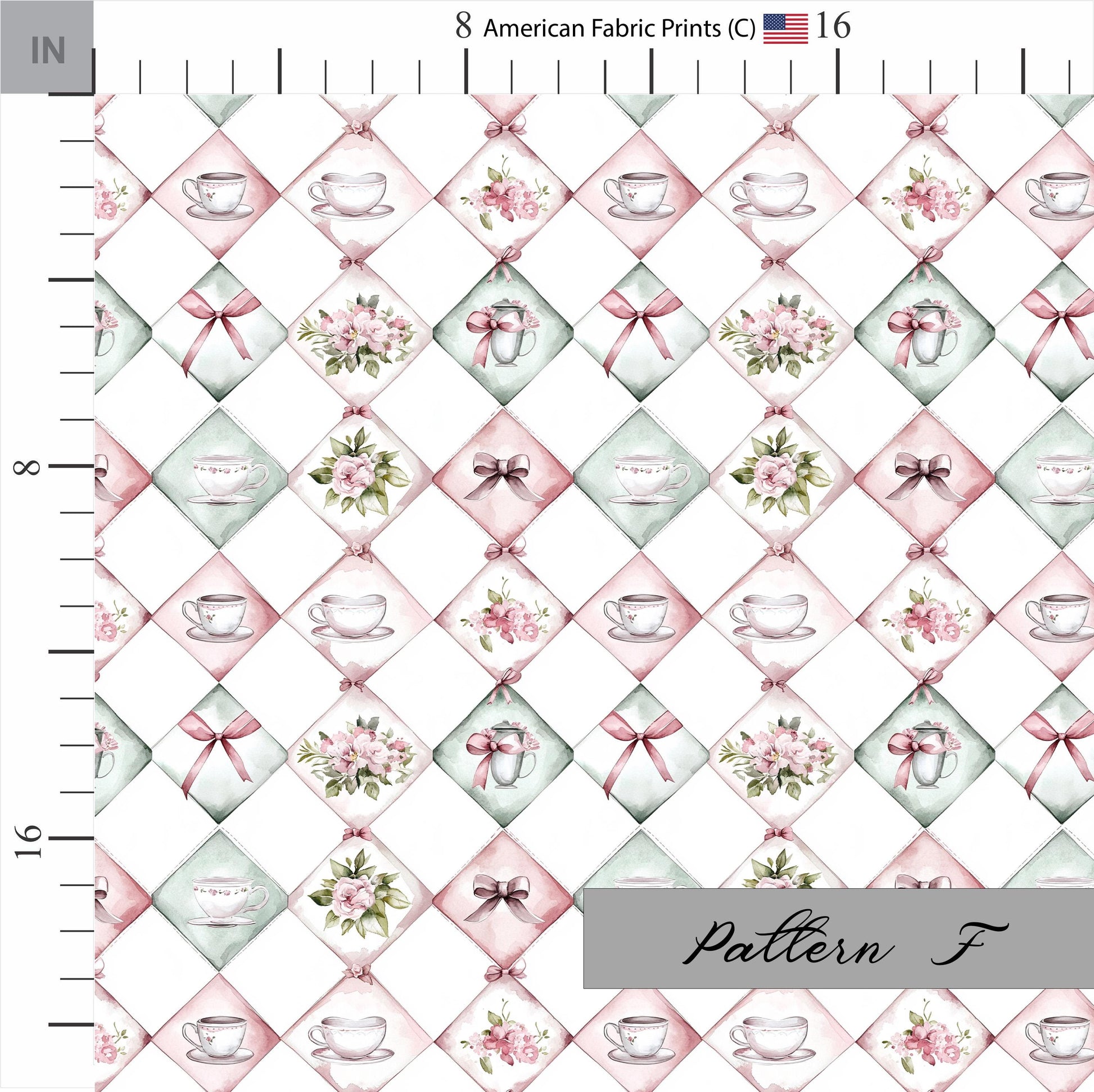 Shabby Chic Tea Party Fabric Coordinates. Shop now at American Fabric Prints.
